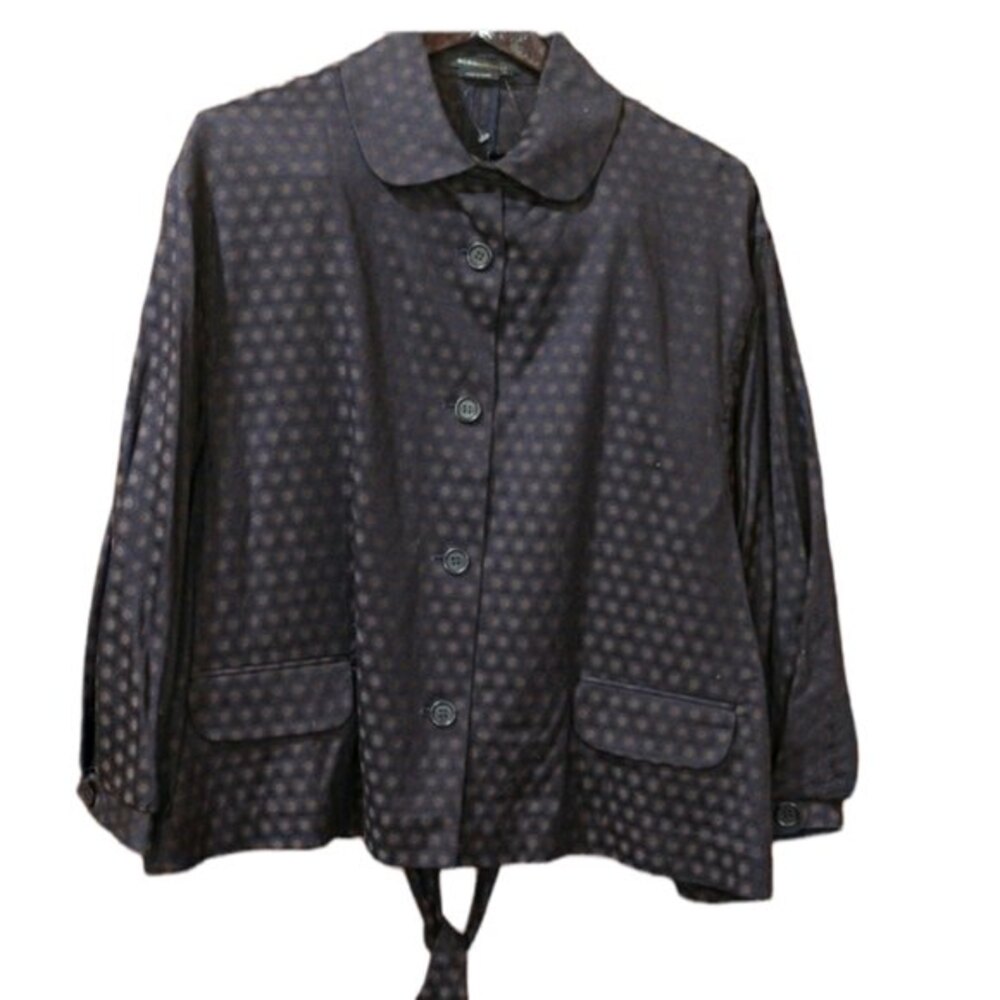 BCBGMAXAZRIA Purple Polka Dot Blazer Jacket Large